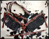 Showman- Southwest & Cheetah Beaded Fringe. - Country Scene Saddlery and Pet Supplies