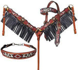 Showman- Southwest & Cheetah Beaded Fringe. - Country Scene Saddlery and Pet Supplies