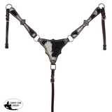 New! Showman Starlight Hide One Ear Headstall and Breastcollar Set - Country Scene Saddlery and Pet Supplies