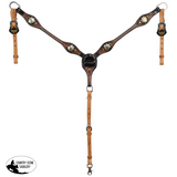 New! Showman Sterling Floral Browband Headstall and Breastcollar Set - Tack Sets