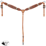 New! Showman Stitch & Weave Browband Headstall and Breastcollar Set - Country Scene Saddlery and Pet Supplies