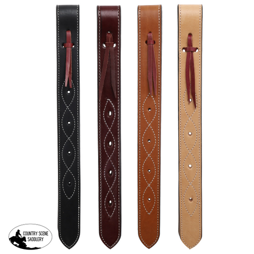 New! Showman Stitched Leather Off Billet