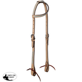 New! Showman Stockyard Argentina Cow Leather One Ear Headstall and Breastcollar Set -Teal - Tack Sets