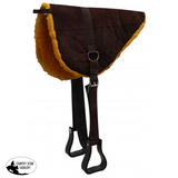 New! Showman Suede Leather Bareback Pad with Kodel Fleece Bottom - Country Scene Saddlery and Pet Supplies