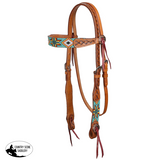 New! Showman Sunfire Mesa Beaded Browband Headstall and Breastcollar Set Tack Sets
