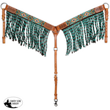 New! Showman Sunfire Mesa Beaded Browband Headstall and Breastcollar Set Tack Sets
