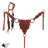 New! Showman Sunflower Ridge One Ear Headstall and Breastcollar Set - Country Scene Saddlery and Pet Supplies
