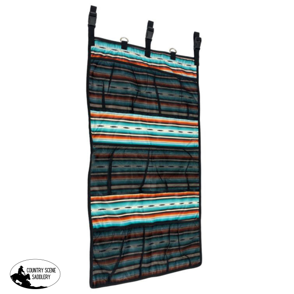 New Showman Teal Serape Hanging Trailer Organizer Equine Products