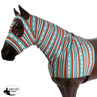 New! Showman Teal Serape Zip-Up Lycra Hood