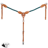 New! Showman Tealwood Mohair Browband Headstall and Breastcollar Set Full Tack Sets