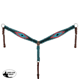 New! Showman Tropical Corded Mohair Browband Headstall and Breastcollar Set - Country Scene Saddlery and Pet Supplies