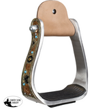 New! Showman Turquoise Aztec Aluminum Stirrups - Country Scene Saddlery and Pet Supplies