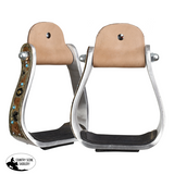 New! Showman Turquoise Aztec Aluminum Stirrups - Country Scene Saddlery and Pet Supplies