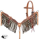 New! Showman Twisted Vine Browband Headstall and Breastcollar Set - Country Scene Saddlery and Pet Supplies