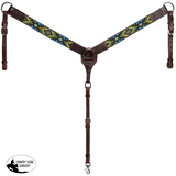 New! Showman Voltage Beaded Browband Headstall and Breastcollar Set