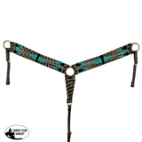 NEW! Showman Waves Corded Mohair One Ear Headstall and Breastcollar Set - Country Scene Saddlery and Pet Supplies