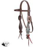 New! Showman Weathered Steer Browband Headstall and Breastcollar Set Tack Sets