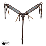 New! Showman Weathered Steer Traditional One Ear Headstall and Breastcollar Set - Country Scene Saddlery and Pet Supplies