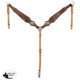 New! Showman Western Regal One Ear Headstall and Breastcollar Set - Tack Sets