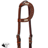 New! Showman Western Rivet One Ear Headstall Horse Tack