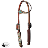 New! Showman Wild Hoof Echoes One Ear Headstall and Breastcollar Set - Country Scene Saddlery and Pet Supplies
