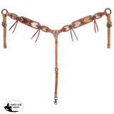 New! Showman Woodland Hide Browband Headstall and Breastcollar Set Full Tack Sets