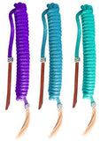 Showman® 23' Nylon Mecate Reins with Horse Hair Tassel and Leather Popper. - Country Scene Saddlery and Pet Supplies