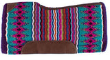 Showman® 34" x 36" x 3/4" Multi colored memory felt bottom saddle pad. - Country Scene Saddlery and Pet Supplies