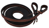 Showman® 8ft Leather Split Reins. - Country Scene Saddlery and Pet Supplies