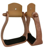 Showman® Glitter Rose Gold Epoxy aluminum stirrups. - Country Scene Saddlery and Pet Supplies