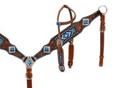 New! Showman® Headstall and breast collar with beaded inlay. - Country Scene Saddlery and Pet Supplies
