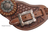 Showman® Men's Size Argentina Cow Leather Crossed Guns Concho Spur. - Country Scene Saddlery and Pet Supplies