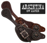 Showman® Men's Size Argentina Cow Leather Crossed Guns Concho Spur. - Country Scene Saddlery and Pet Supplies