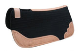 Showman® Mini 20" x 20" x 12 mm Felt pad with basket tooled wear leathers. - Country Scene Saddlery and Pet Supplies
