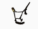 Showman® Woven brown nylon mule tape halter. - Country Scene Saddlery and Pet Supplies