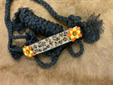 NEW! Showman® Woven teal nylon mule tape halter. - Country Scene Saddlery and Pet Supplies