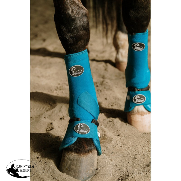 New! Solid Colours Bell Boots Tack Sets:  Ocean