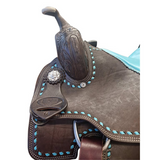 New! *SPECIAL ORDER* Barrel Race Saddle w/Opti Flex Tree - Turquoise - Country Scene Saddlery and Pet Supplies