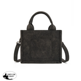 New! Spur Embroidered Mini Tote / BLACK - tote bag