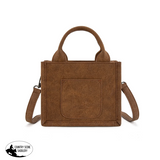 New! Spur Embroidered Mini Tote / BROWN - tote bag