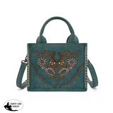 New! Spur Embroidered Mini Tote / TURQUOISE - tote bag