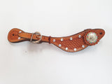 Spur Strap Pzm Spots & Concho - Country Scene Saddlery and Pet Supplies