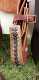 SRS Youth 12" Cowboy/ Cowgirl Saddle- Barbed Wire Border Tooling - Country Scene Saddlery and Pet Supplies