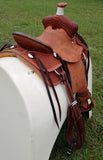 SRS Youth 12" Cowboy/ Cowgirl Saddle- Barbed Wire Border Tooling - Country Scene Saddlery and Pet Supplies