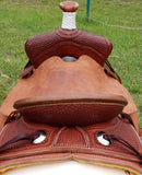 SRS Youth 12" Cowboy/ Cowgirl Saddle- Rope Border Tooling - Country Scene Saddlery and Pet Supplies