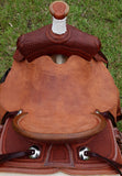SRS Youth 12" Cowboy/ Cowgirl Saddle- Rope Border Tooling - Country Scene Saddlery and Pet Supplies