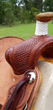 SRS Youth 12" Cowboy/ Cowgirl Saddle- Rope Border Tooling - Country Scene Saddlery and Pet Supplies
