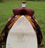 SRS Youth 12" Cowboy/ Cowgirl Saddle- Rope Border Tooling - Country Scene Saddlery and Pet Supplies