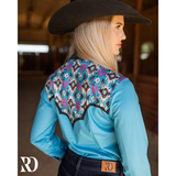 New! STAMPEDE AZTEC PERFORMANCE RODEO SHIRT Western Shirts