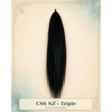 New! Standard Length - DYED BLACK - Horse Tails